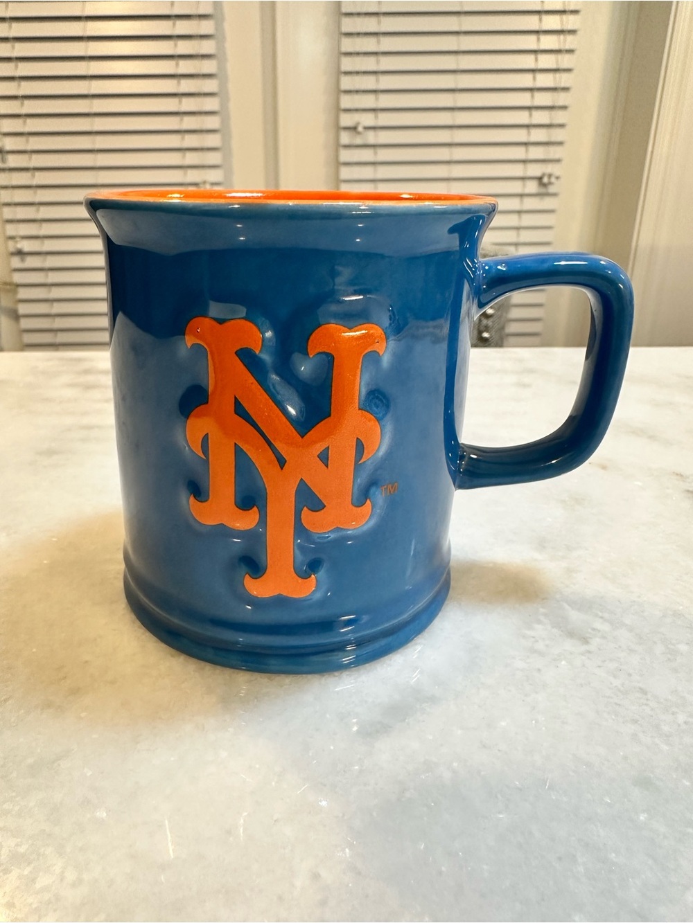 New York Mets MLB Blue Orange Major League Baseball Mug, 12oz